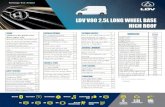 LDV Spec Sheets 2018 HR - Official site for LDV in the UK...294mm with twin piston calliper Solid rear disc brakes, 304mm with single piston calliper, inter- nal drum and shoe handbrake