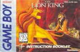 Lion King - Nintendo Game Boy - Manual - gamesdatabase · 2016. 12. 10. · stampede. The Lion King Mufasa is killed, and young Simba leaves to exile, thinking it's all his fault.