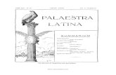 PALAESTRA - culturaclasica.com · 2020. 4. 26. · olosa, A. perte) Epistulae liberae. Ordinarii et Superiorum permissu. . AN. XIV. - N. 88 MENSE JUNIO AN D. MCMXVL1. P A L A E ST