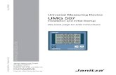 Universal Measuring Device UMG 507 - Janitza 1 52 15 xxx1) UMG507 XX2) 1 33 03 xxx1) Installation and startup instructions, 1 52 12 104 2 clips 1 51 00 116 CD with the following contents: