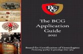 The BCG Application · 2020. 12. 30. · The BCG Application Guide: Research-Category Application 2 uated. If your portfolio is not evaluated, the final application fee will be refunded