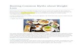Busting Common Myths about Weight Loss · 2018. 7. 19. · Busting Common Myths about Weight Loss All over the internet, you’ll ﬁnd diﬀerent blogs that’ll tell you quick and
