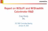 Report on W/SciFiand W/Shashlik Calorimeter R&D · 2020. 1. 30. · Increasing Photocathode Coverage of W/ SciFi Blocks C.Woody, EIC Detector R&D Committee, 1 -30-20 6 The sPHENIX