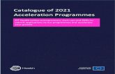 Catalogue of 2021 Acceleration ProgrammesCatalogue of 2021 Acceleration Programmes EIT Health invites entrepreneurs, start-ups and SMEs to submit applications to our programmes and