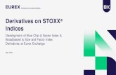 Derivatives on STOXX Indices · Minimum Price Change 0.1 index points, 0.02 (for FXXP) 0.1 or 0.05 index points Tick Value (EUR) 5, 1 (for FXXP) 5 or 2.5 Settlement Cash Settlement