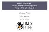 Between the Millstones: Lessons of Self-Funded ...€¦ · Alexander Popov (Positive echnologies)T Between the Millstones: Lessons of Self-Funded rtPaicipation in KSPP 23 / 46. Double-Free