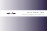 ANNUAL REPORT ZAMANCO MINERALS LIMITED · 2018. 11. 29. · A subsequent site visit by Aemco was conducted to undertake a review of the manganese resource potential at Chinsali. The