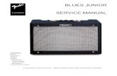 BLUES JUNIOR SERVICE MANUAL - Hallman Labs · 2018. 5. 9. · printed circuit board assembly qty part # description reference designation 1 049306001 pcb assy blues junior all v (stuffed)