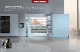 Fully Integrated 18” Freezer with In-door DispenserPower Cord - Plug and length NEMA 5-15 plug, 5 ft (1.52 m) Custom Panel Please refer to the manual for further details. Maximum