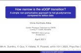 How narrow is the sQGP transition? · 2017. 6. 6. · How narrow is the sQGP transition? A simple non-perturbative approach to hot gluodynamics compared to lattice data Chris Korthals