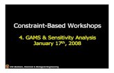 4. GAMS & Sensitivity Analysis January 17 , 2008 · 2020. 2. 6. · UW-Madison, Chemical & Biological Engineering GAMS Primer 1. Sets: used as indeces in the algebraic equations defining