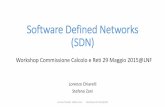 Software Defined Networks - Agenda (Indico) · 2015. 5. 29. · Cosa sono le Software Defined Networks? •Centralizzazione dei processi decisionali sulla gestione dei pacchetti e