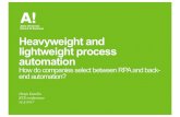 Heavyweight and lightweight process automationconference.rte.fi/wp-content/uploads/2016/12/Kasslin-1.pdf · 2017. 5. 17. · Heavyweight and lightweight IT as theoretical framework