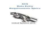 ACS Data Entry Requirements Specs · GREAT PLAINS & OTHER DATA ENTRY REQUIREMENTS TO WORK WITH QUOTEWERKS / LINKED SYSTEMS INTEGRATION The following is a list of Fields that will
