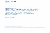 19-02 Towards impact analysis 2021-2027new.ita-slo.eu/sites/default/files/Analysis on financed... · 2020. 3. 23. · 1 TOWARDS CONTEST ANALYSIS 2021-2027: FIRST IMPACT ASSESSMENT