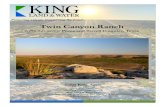 Twin Canyon Ranch - King Land & Water · 2020. 8. 19. · Twin Canyon Ranch . 7,296 +/- acres . Pecos and Terrell Counties, Texas . James King, Agent . Office 432.426.2024 . James@KingLandWater.com
