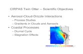 CIRPAS Twin Otter -- Scientific Objectives •Aerosol ...€¦ · Twin Otter Instrumentation Instrument Observations/Purpose Standard met Winds, temp, dewpoint, cloud liquid water,