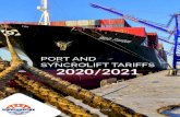 PORT AND SYNCROLIFT TARIFFS 2020/2021 · 2020. 3. 24. · 2020/2021 PORT TARIFFS 4 GENERAL TARIFFS (OTHER THAN SYNCROLIFT) Table of Contents Chapter 1 DEFINITIONS AND INTERPRETATION