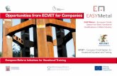 Opportunities from ECVET for Companiesecvet-projects.eu/Admin/Documents/1306_ecvet... · 2018. 8. 14. · ECVET – European Credit System for ... The Leonardo da Vinci project aims