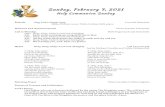 Sunday, February 7, 2021 · 2 days ago · Sunday, February 7, 2021 Holy Communion Sunday Prelude Sing God a Simple Song Leonard Bernstein Kelby Werner, tenor; Velda Graham Bell,
