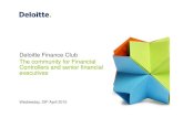 Deloitte Finance Club The community for Financial ... · Deloitte Pensions Master Plan Independent trustee Pension scheme Trustees Section trustees •Asset and liability transfer