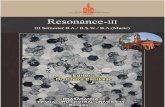 RESONANCE III,B.A, Wednesday,8-7-2020 2bcu.ac.in/uploads/2020/08/RESONANCE III,B.A,.1.pdf · 2020. 12. 7. · Resonance - III 4 FOREWORD RESONANCE–III General English Text Book