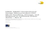 FINAL DRAFT Geotechnical Design Memorandum #12 Muck … · 2020. 9. 4. · Design Memorandum #12 Muck Handling, Storage, and Disposal in Confined Urban Areas – Rev A GPC6, C-2012668-02,
