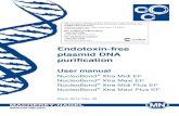 Endotoxin-free plasmid DNA purification Manual...11 2nd Wash 35 mL Buffer ENDO-EF 90 mL Buffer ENDO-EF 12 3rd Wash 15 mL Buffer WASH-EF 45 mL Buffer WASH-EF 13 Elution 5 mL Buffer