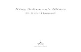 King Solomon’s Mines · King Solomon’s Mines 1 Notes 239. King Solomon’s Mines. This faithful but unpretending record of a remarkable adventure is hereby respectfully dedicated