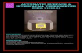 AUTOMATIC SURFACE & INTERFACIAL TENSIOMETER · 2016. 5. 19. · AUTOMATIC SURFACE & INTERFACIAL TENSIOMETER CODE: 11053-04 COMPLIANCES The instrument is based on the DuNuoy ring,
