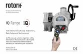 IQ Range - Rotork · 2020. 7. 14. · IQ manual – Section: Health and Safety 5 7. The BTST v1.1 contains no other user replaceable parts and it cannot be repaired by the user. If