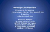 Hemodynamic Disorders - HUMSC · Hemodynamic disorders are very common & extremely important cause of clinical illnesses . The health of cells & tissues depends on the circulation