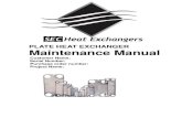 PLATE HEAT EXCHANGER Maintenance Manual - SEC Plate and Frame · 2015. 1. 29. · 4 1.0 Principles of the Plate Heat Exchanger 1.1 Principles 2.0 Construction of the PHE 5 2.1 Plate