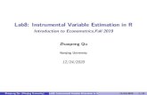 Lab8: Instrumental Variable Estimation in R · Zhaopeng Qu (Nanjing University) Lab8: Instrumental Variable Estimation in R 12/24/2020 19/37 Before and After Model first create differences