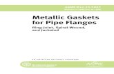 ASME B16.20-2007 Metallic Gaskets for Pipe Flanges · 2017. 3. 23. · ASME, approval by ANSI was given on January 22, 1993, with the designation ASME B16.20-1993. In the 1998 edition