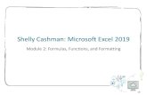 Shelly Cashman: Microsoft Excel 2019dzhu/cisc1050/M02...Entering Formulas (4 of 5) •To Enter Formulas Using Point Mode •With the cell that is to contain the formula selected (G4),