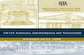 101st Annual Conference on Taxation - ntanet.org · 2019. 4. 11. · PROGRAM Conference Chair: Ranjana Madhusudhan, President, National Tax Association Program Chairs: Matthew Murray,