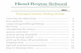 HRS Transportation Guide - Head-Royce School_Traffic/HRS...Transportation Policy Guide overview & objectives bus options carpooling/walking/biking the loop navigating the queue queue