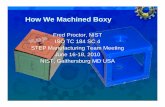 How We Machined BoxyHow We Machined Boxy · 2010. 7. 23. · face to be (0 0 0) in XYZ respectivelyface to be (0, 0, 0) in XYZ, respectively. In the new version of ST-Machine, we