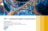 SAP Leading the Digital Transformation...2017/11/15  · Solution Ideation & Vision Global Leonardo Design Thinking and Innovation to ideate on new business models Rapid Prototyping