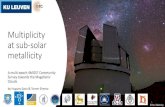Multiplicity at sub-solar metallicity...Multiplicity at sub-solar metallicity A multi-epoch 4MOST Community Survey towards the Magellanic Clouds 2 ©Yuri Belesky Legacy-value data