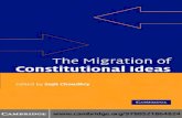 THE MIGRATION OF CONSTITUTIONAL IDEAS - Sujit Choudhry...sujit choudhry The politics of comparative constitutional law Usually judges ask the questions, but on this night the roles