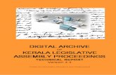 DIGITAL ARCHIVE - E-LISeprints.rclis.org/9291/2/2007KLAP.pdf · 2012. 12. 14. · March 2007 . DIGITAL ARCHIVE OF KERALA LEGISLATIVE ASSEMBLY PROCEEDINGS ... full text indexing, ...