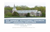 ST. JAMES’ EPISCOPAL CHURCH 204TH ANNUAL MEETING...204TH ANNUAL MEETING FEBRUARY 2, 2020 12:00PM Igniting Passion for Jesus Christ to Change Lives TABLE OF CONTENTS St. James' Episcopal