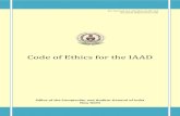 Code of Ethics for the IAAD · 2020. 10. 14. · Code of Ethics for the IAAD 3 Chapter 1 Introduction 1.1 A Code of Ethics is a comprehensive statement of the values and principles