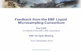 Feedback from the EBF Liquid Microsampling Consortium · Action Plan To Date ! Core team – Publications: o Editorial: European Bioanalysis Forum continued plans to support liquid