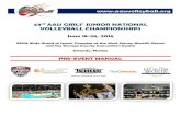 43RD AAU GIRLS' JUNIOR NATIONAL VOLLEYBALL … · 2016. 4. 25. · 2016. 4. 25. · 4/4/16 43rd AAU Girls’ Junior National Volleyball Championships Pre-Event Manual Page 4 Sunday,