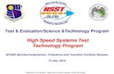 High Speed Systems Test Technology Program · 2018. 6. 11. · HSST Domains and Applications . Improving Propulsion Ground Test Methods, Expanding Test Envelopes, Improving Accuracy