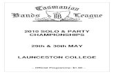 2010 SOLO & PARTY CHAMPIONSHIPS 29th & 30th MAY LAUNCESTON … · 2014. 5. 9. · W.J. (Wally) Bentley Trophy (Junior Champion of Champions) 2010 Winner: Jack Adolph – Hobart Brass