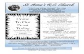 St. Anne’s R.C. Churchstannebrentwood.org/images/bulletins/2018/045200-JULY-29... · 2018. 7. 29. · St. Anne’s R.C. Church “Our Love shines through” Est. 1895 88 Second